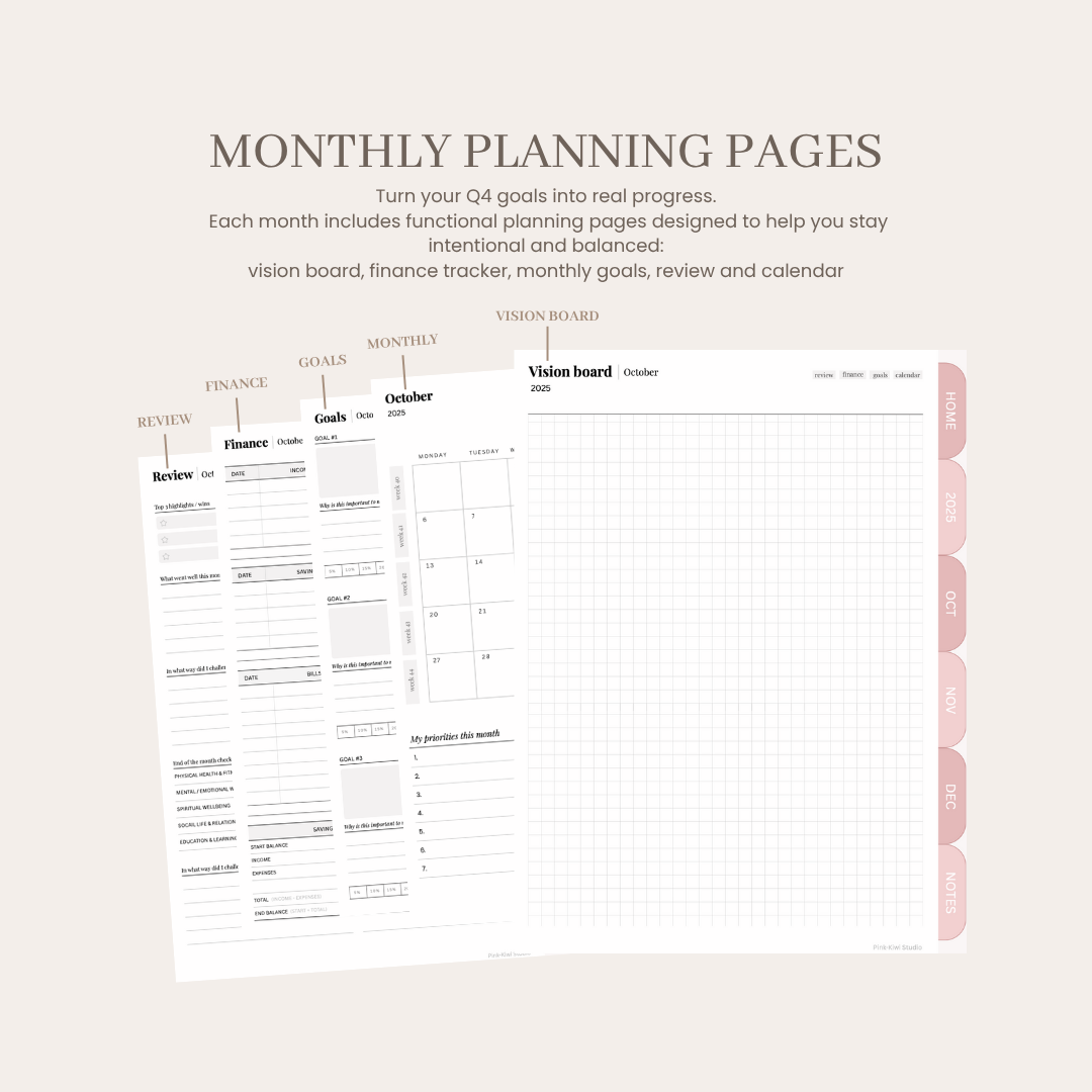 2025 End of the Year Digital Planner (Q4 Edition)