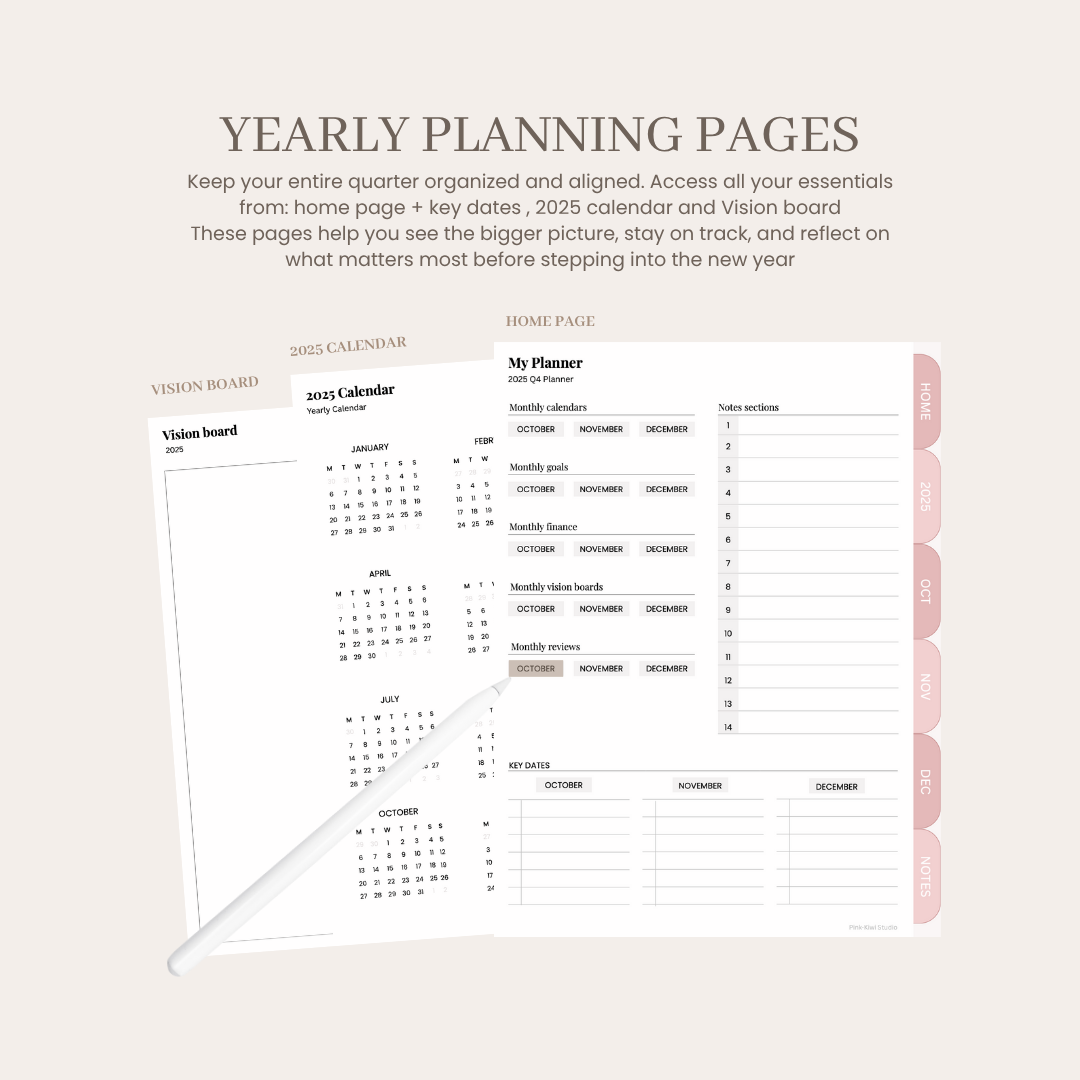 2025 End of the Year Digital Planner (Q4 Edition)